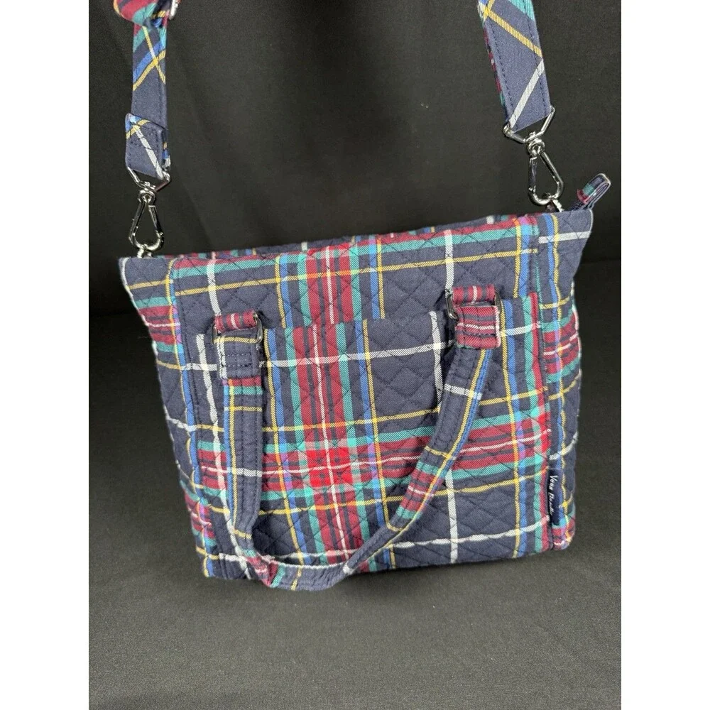 Vera Bradley Glenna Satchel Tartan Plaid Crossbody Quilted Bag EUC
